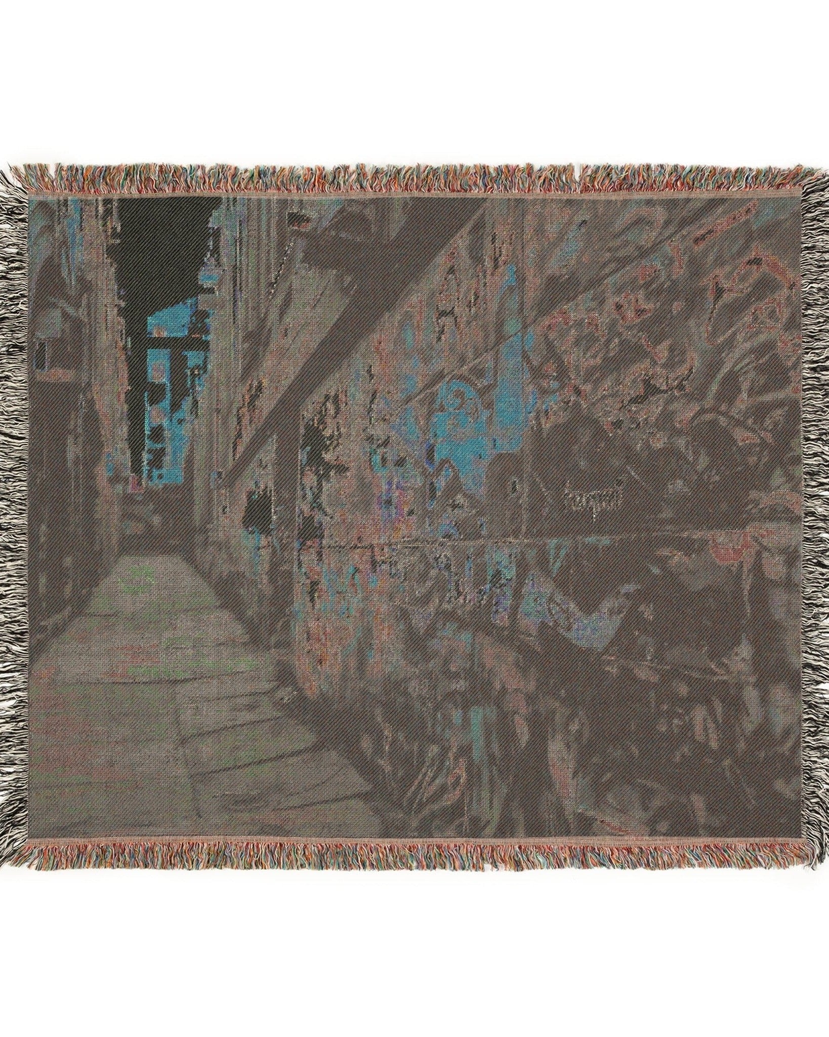 Graffiti Street Woven Throw Blanket 