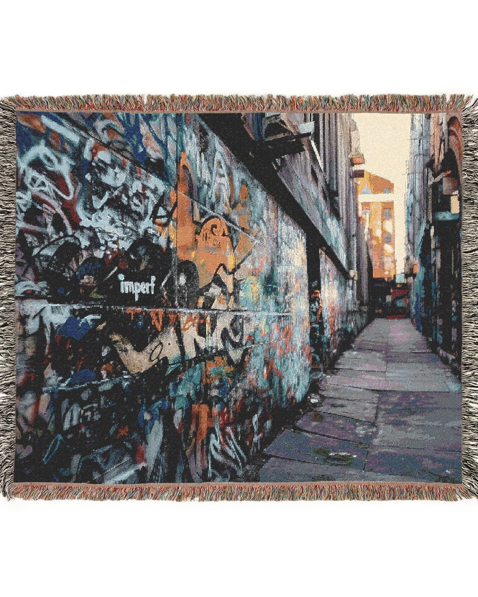 Graffiti Street Woven Throw Blanket 