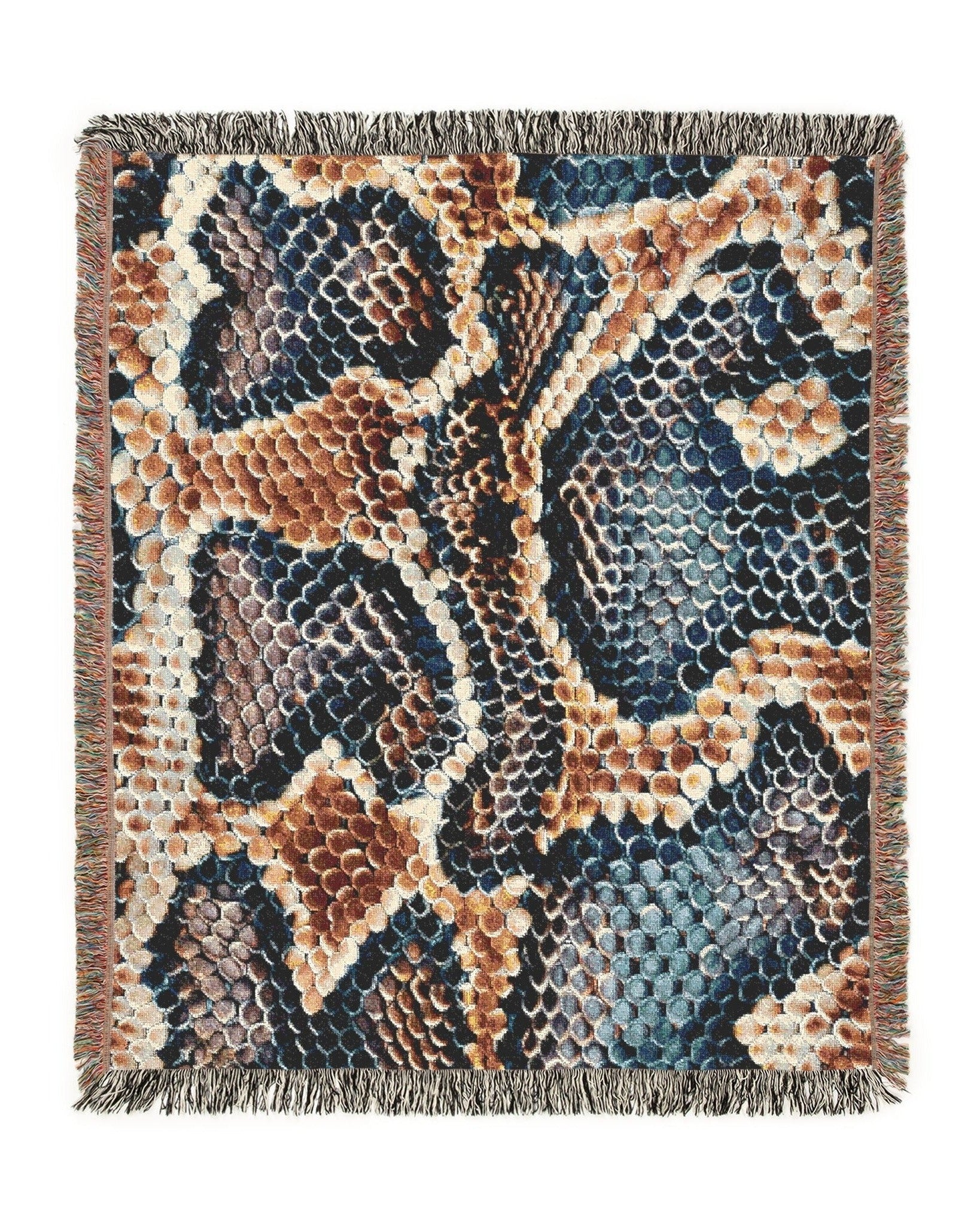 Snake Skin Woven Throw Blanket