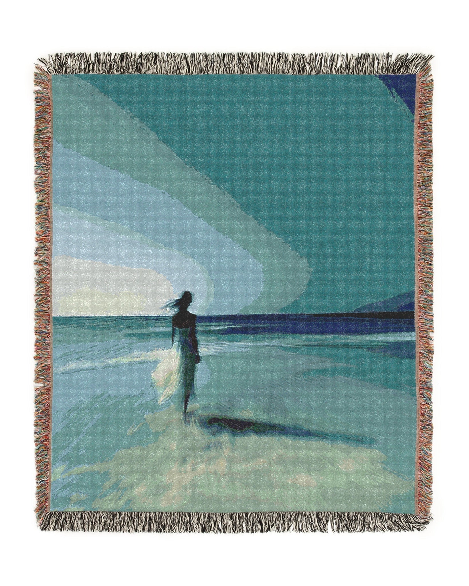 Ocean View Woven Throw Blanket