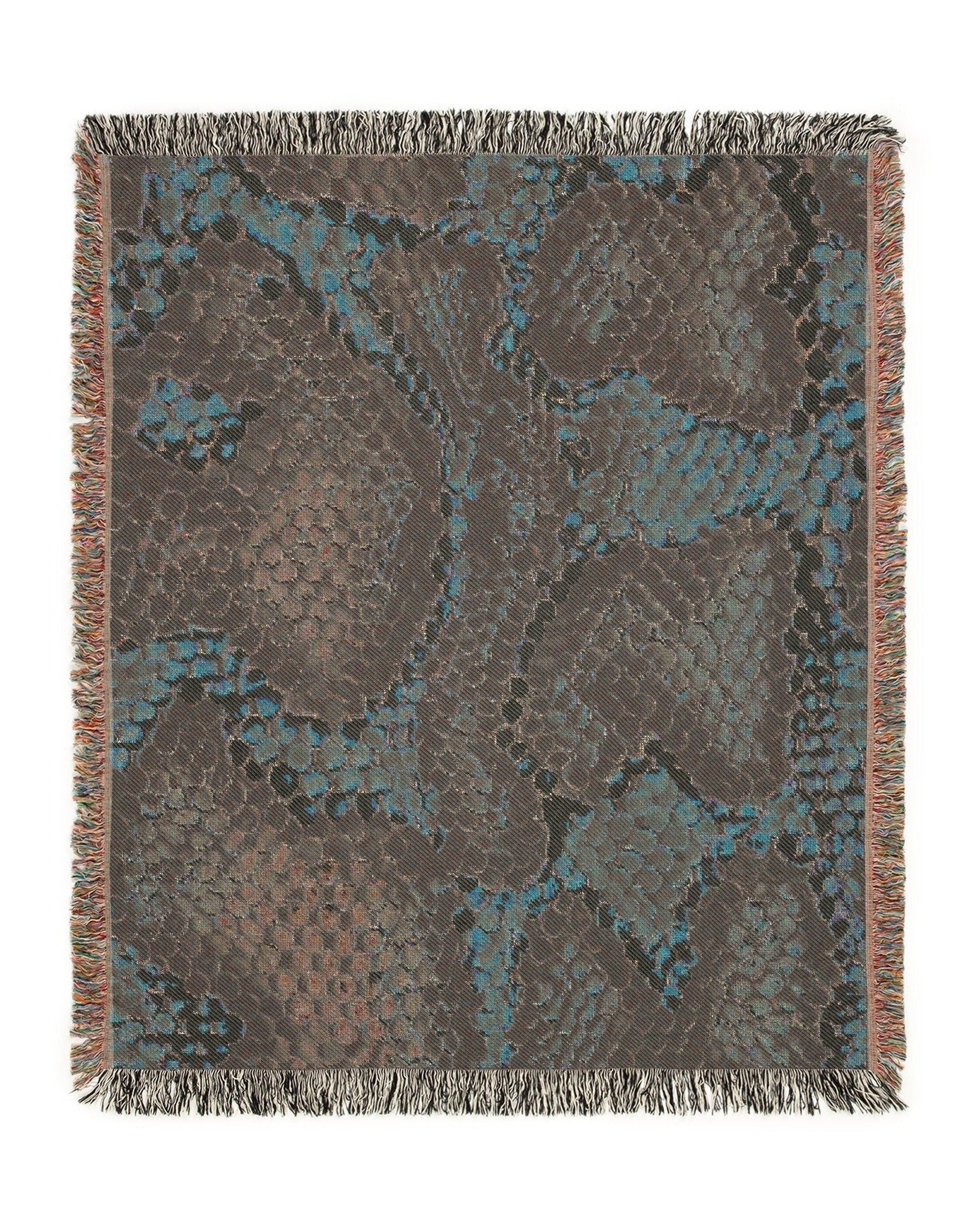 Snake Skin Woven Throw Blanket 