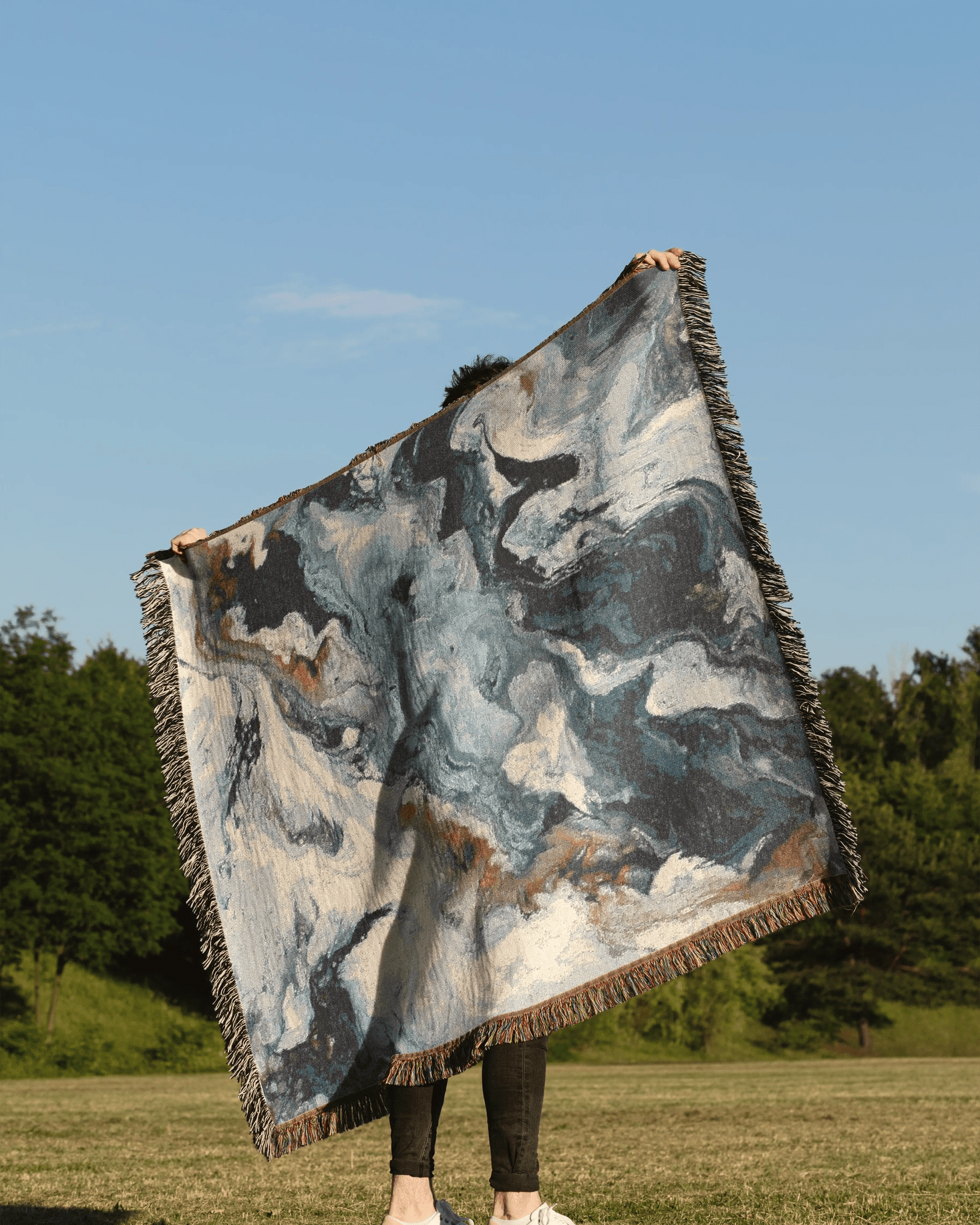 Marble  Woven Throw Blanket