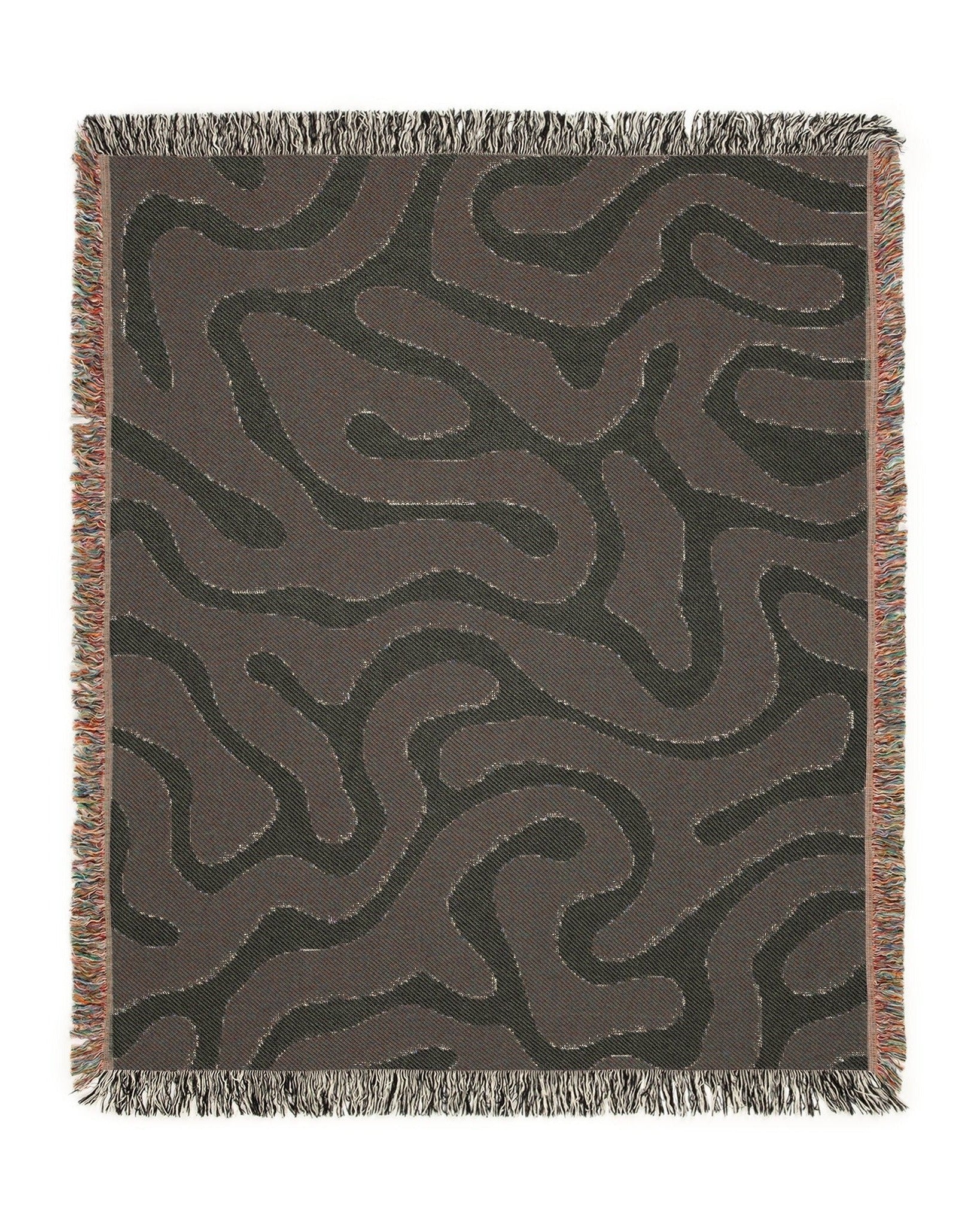 Maze Path Woven Throw Blanket