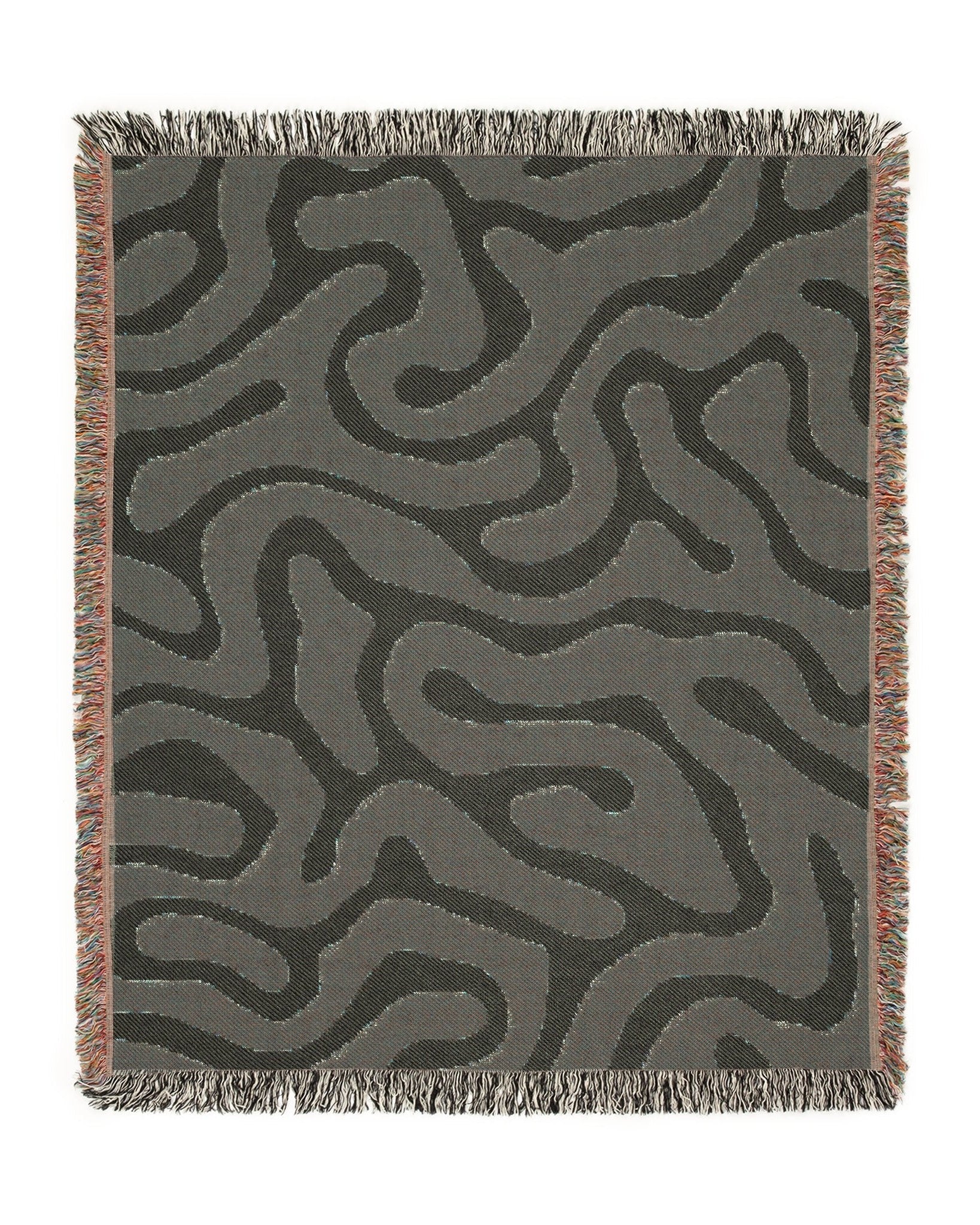 Maze Path Woven Throw Blanket