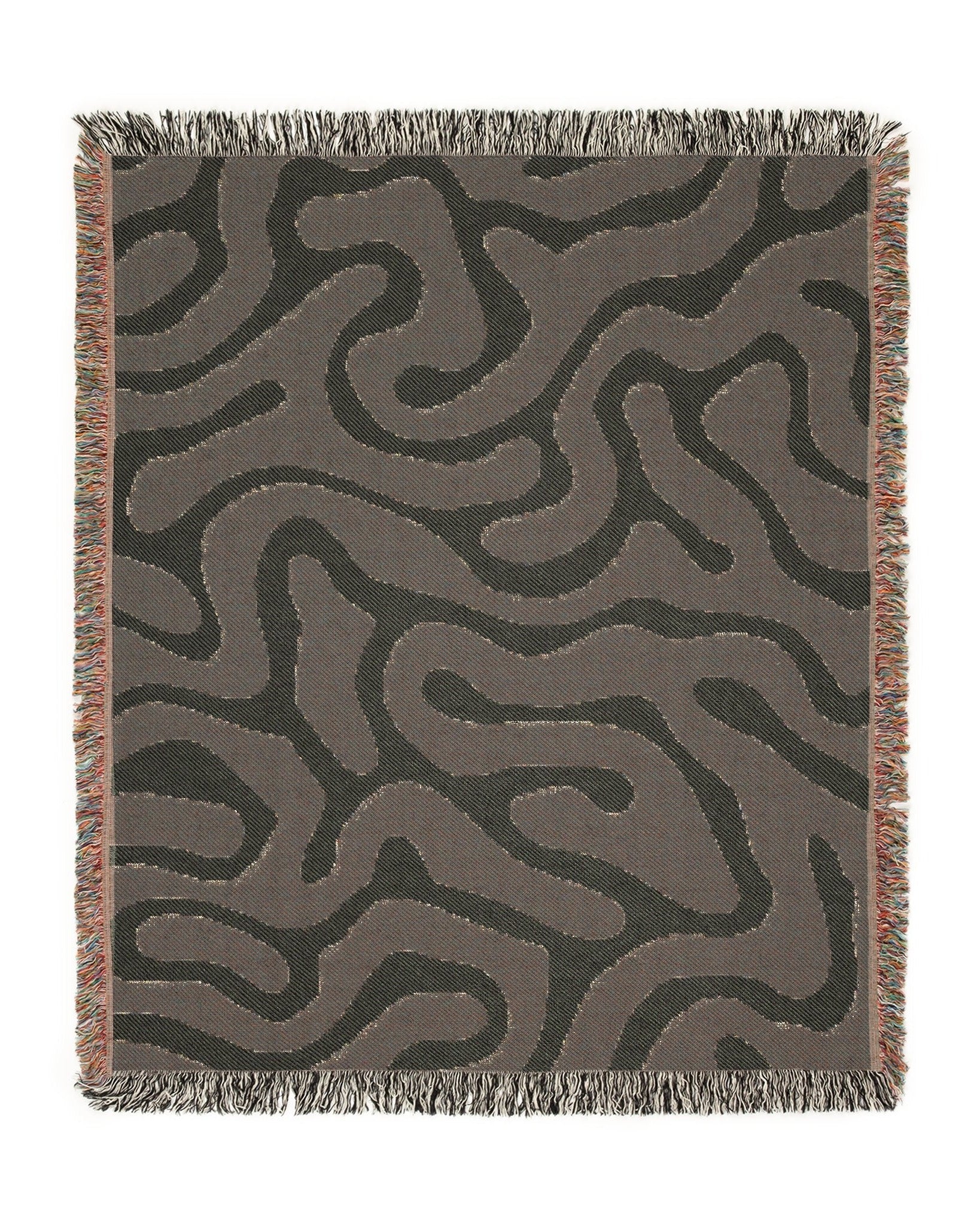 Maze Path Woven Throw Blanket 