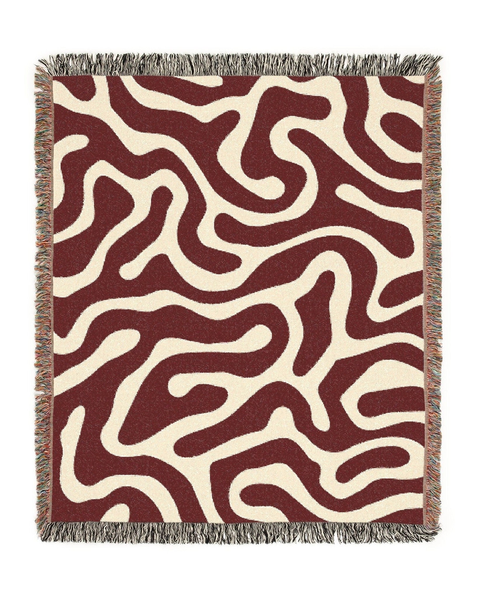 Maze Path Woven Throw Blanket