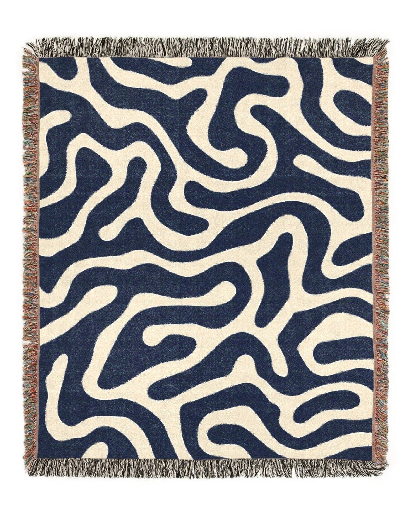 Maze Path Woven Throw Blanket 