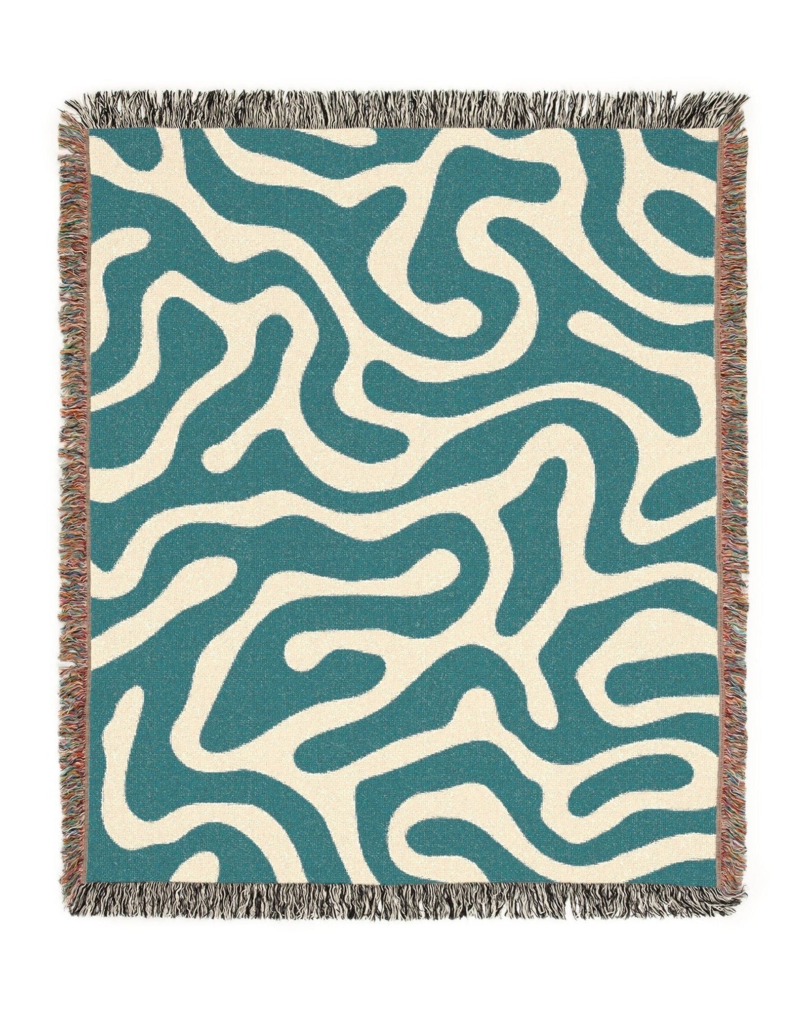 Maze Path Woven Throw Blanket 