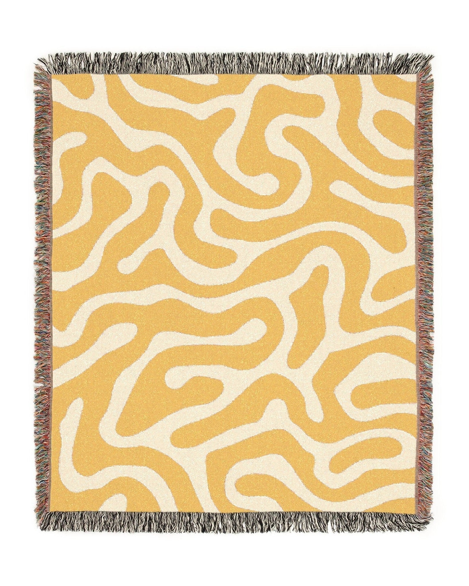 Maze Path Woven Throw Blanket 