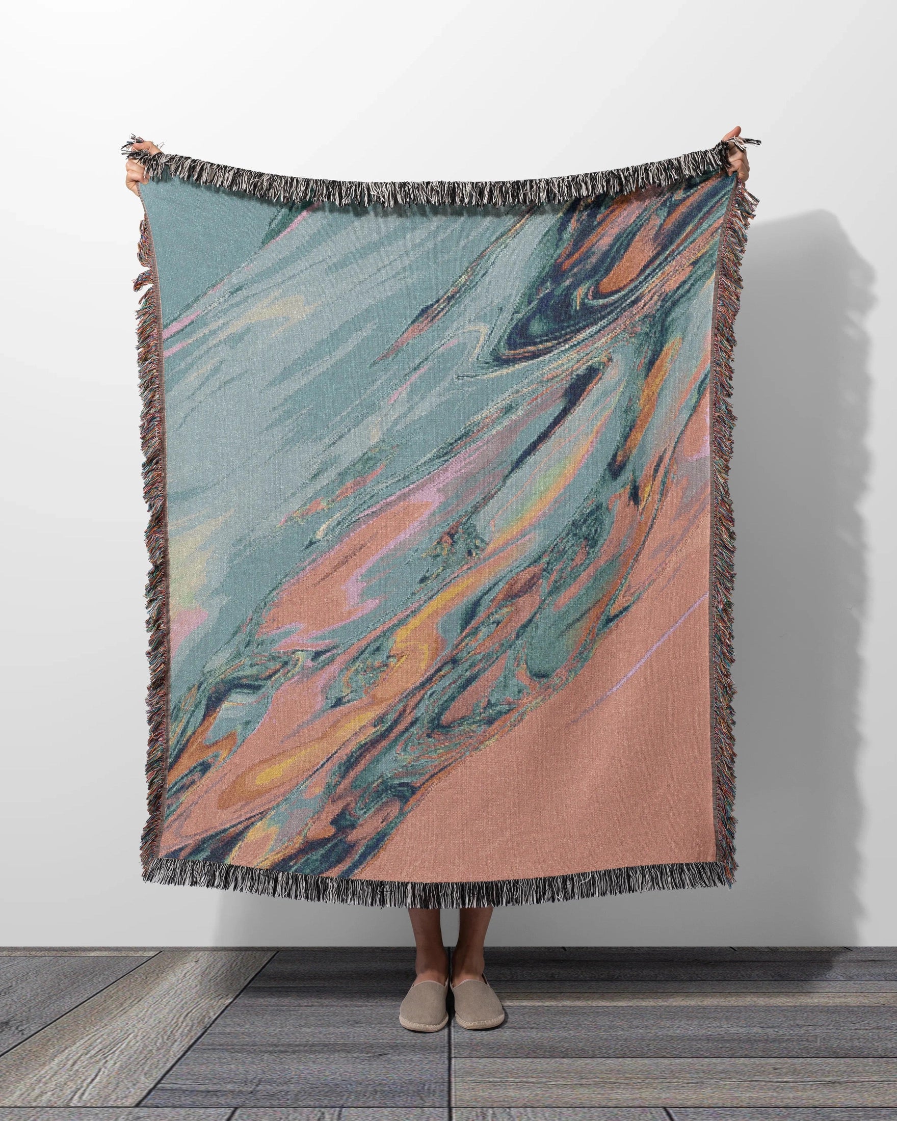 Pastel Flow Woven Throw Blanket