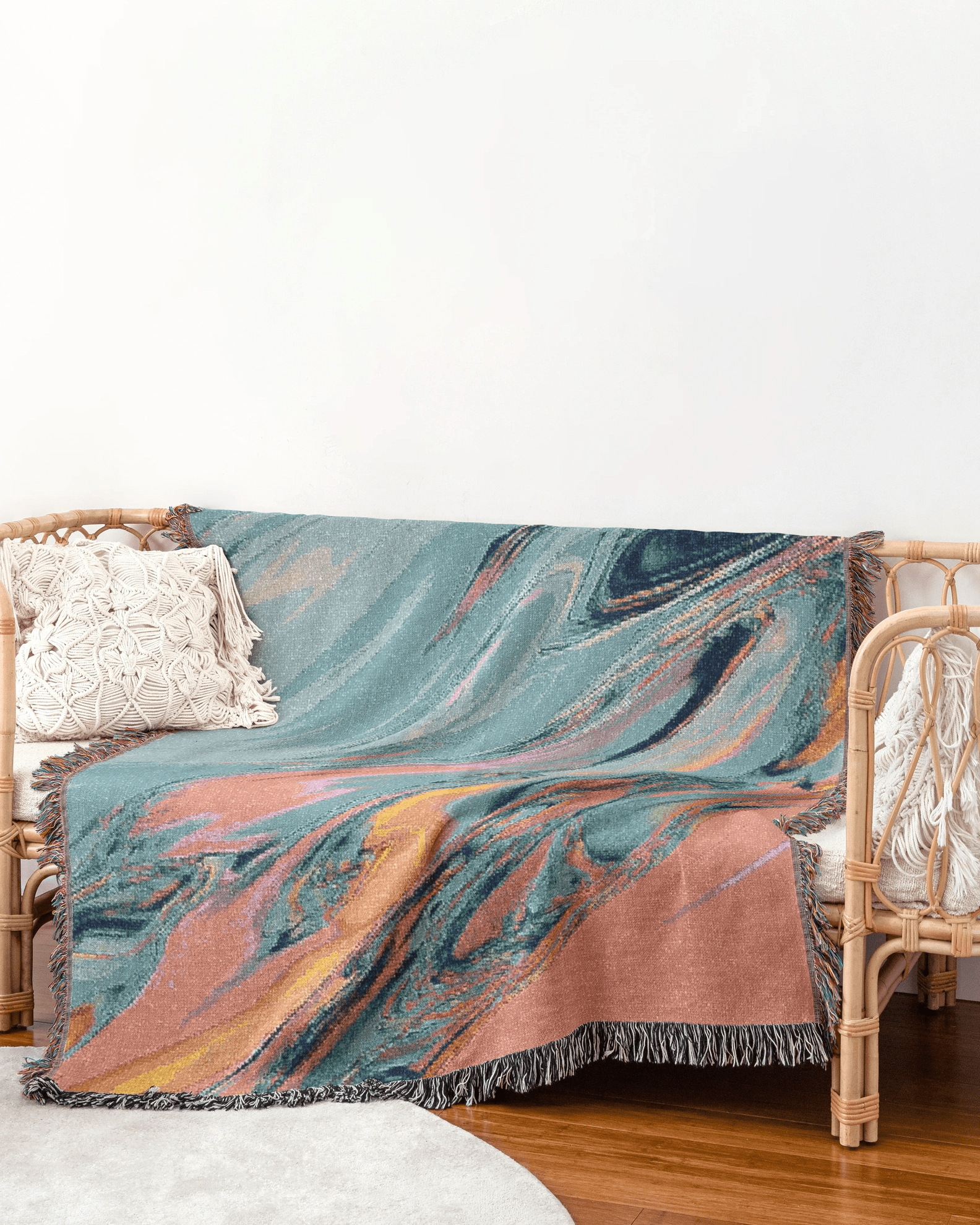 Pastel Flow Woven Throw Blanket 