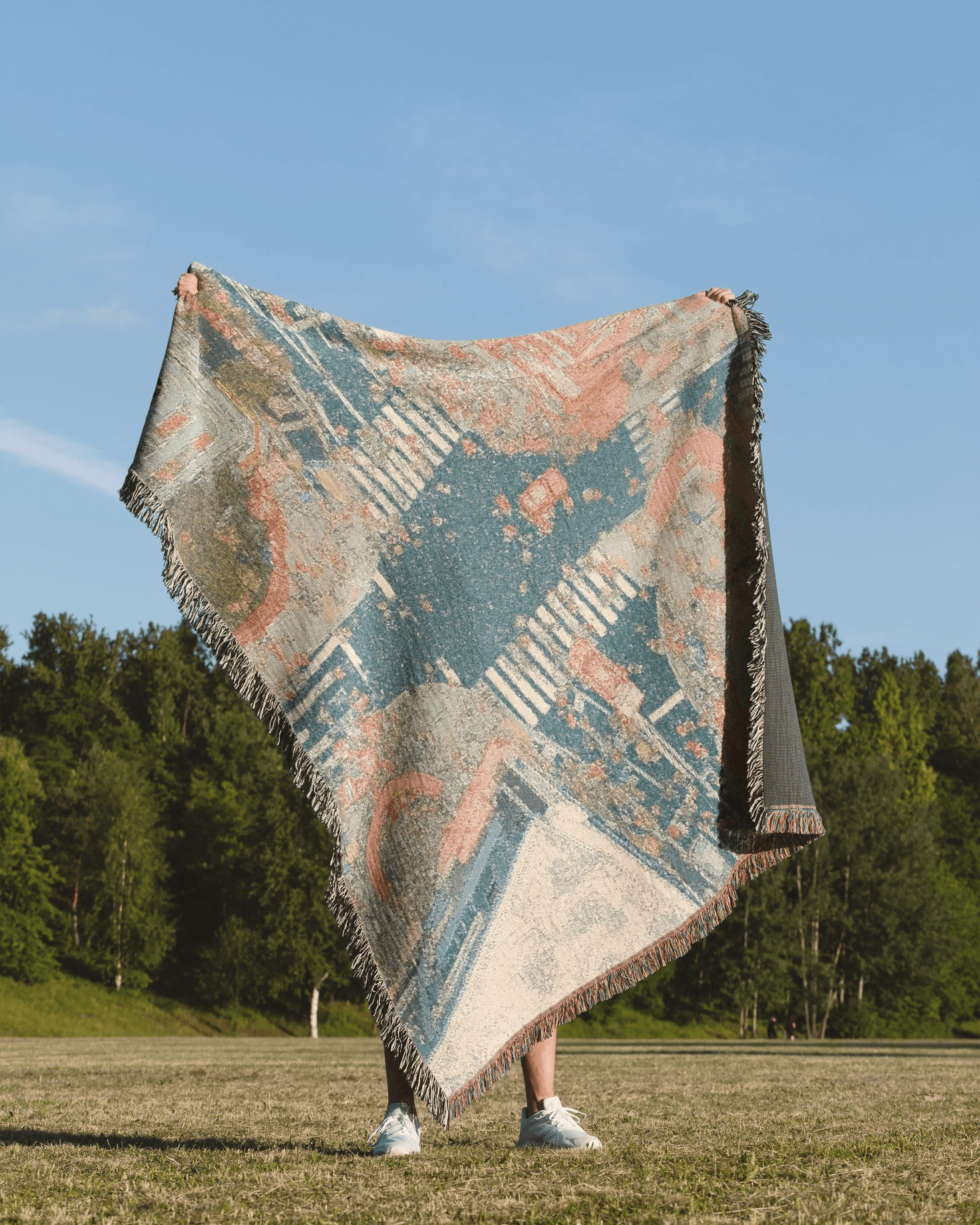 Tokyo Crossing Woven Throw Blanket 