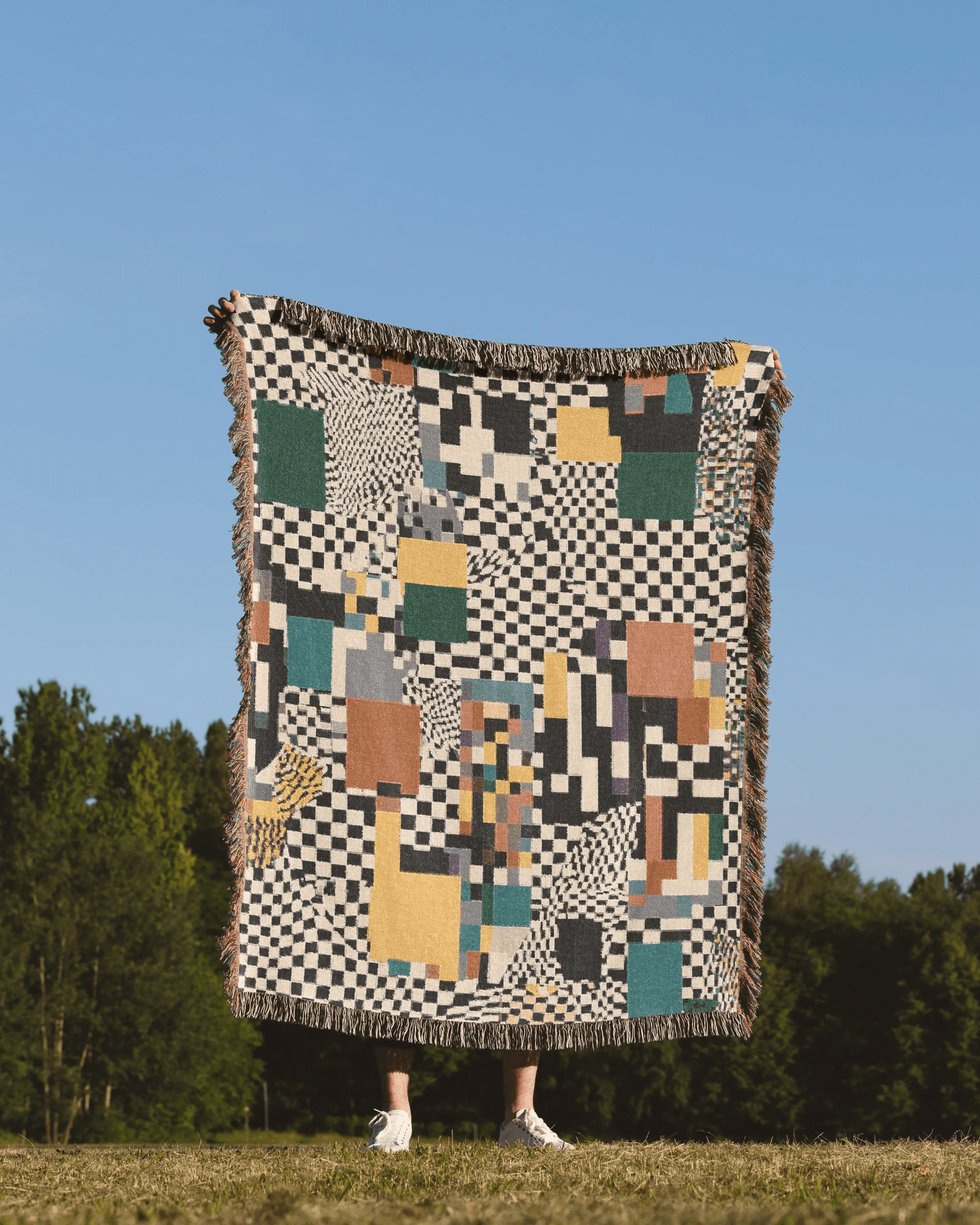 Glitch Woven Throw Blanket