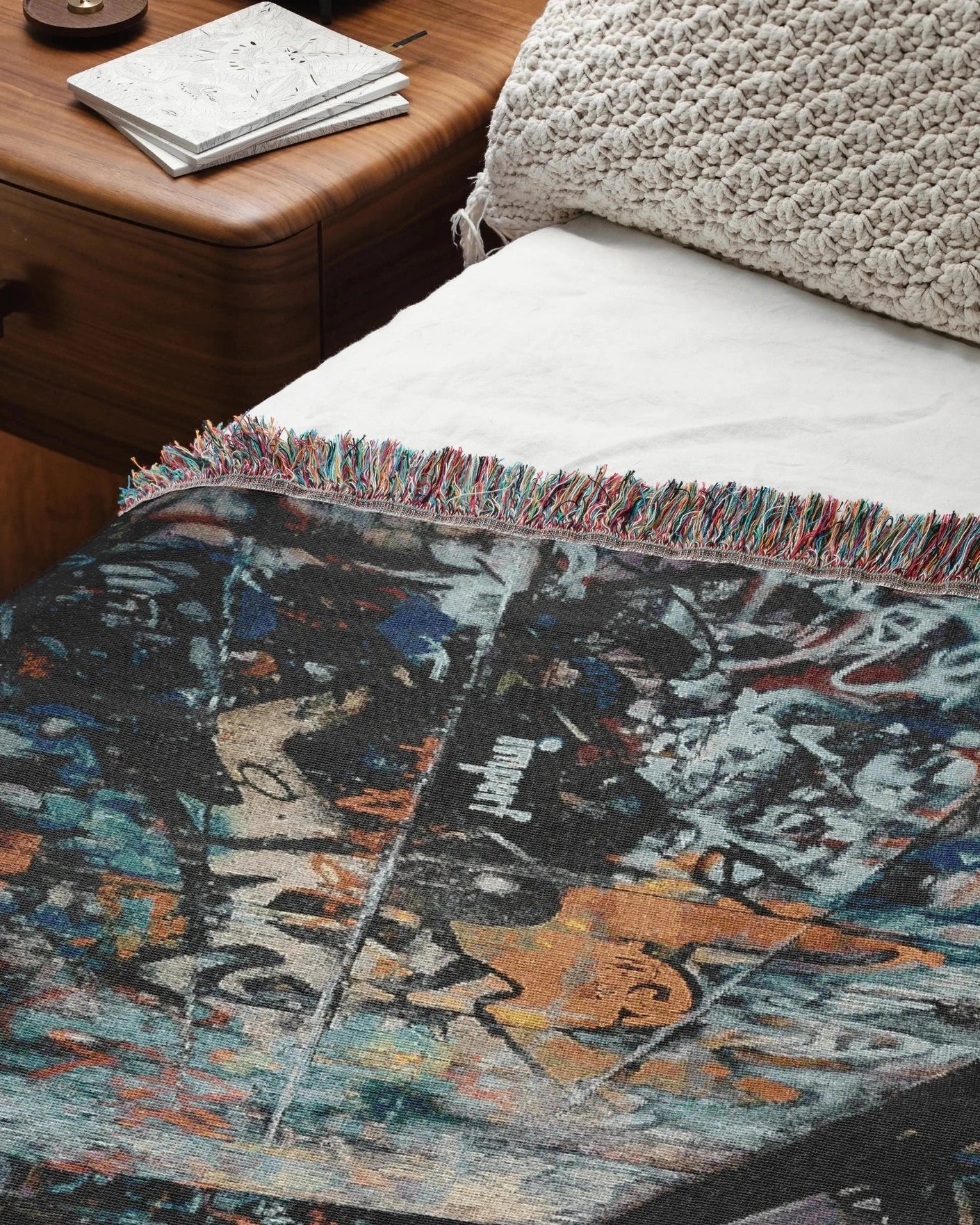 Graffiti Street Woven Throw Blanket 