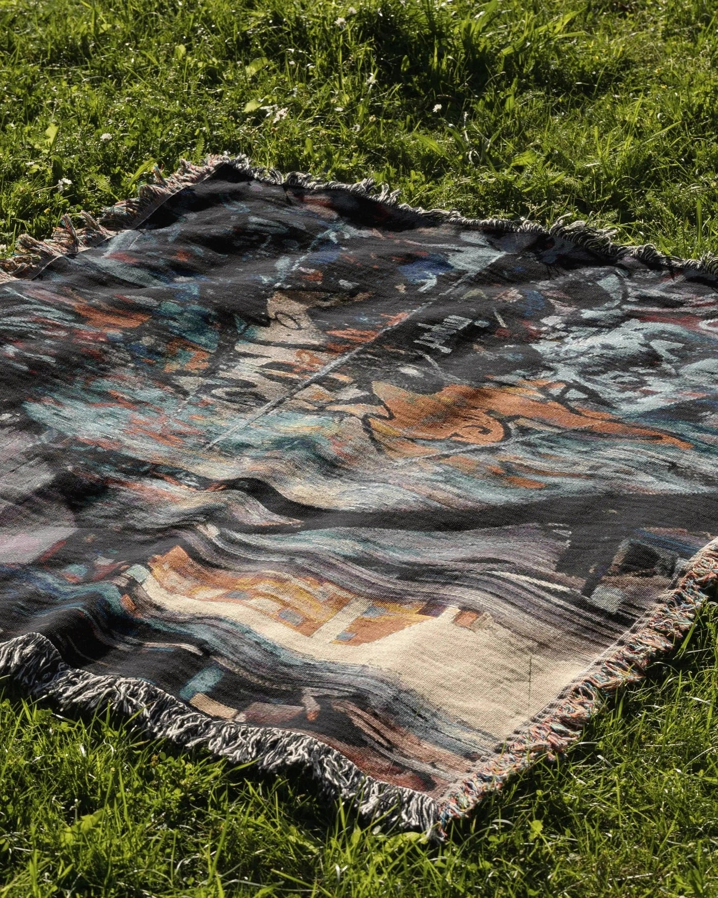 Graffiti Street Woven Throw Blanket 