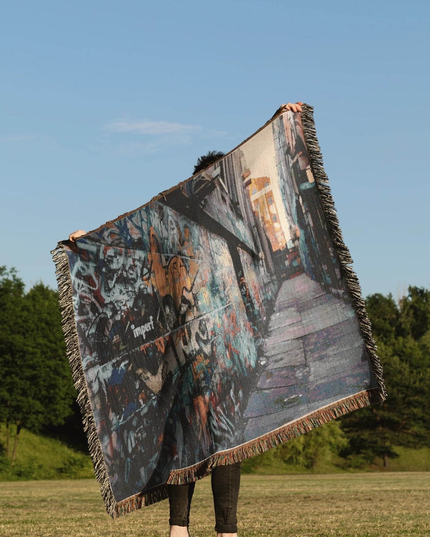 Graffiti Street Woven Throw Blanket 