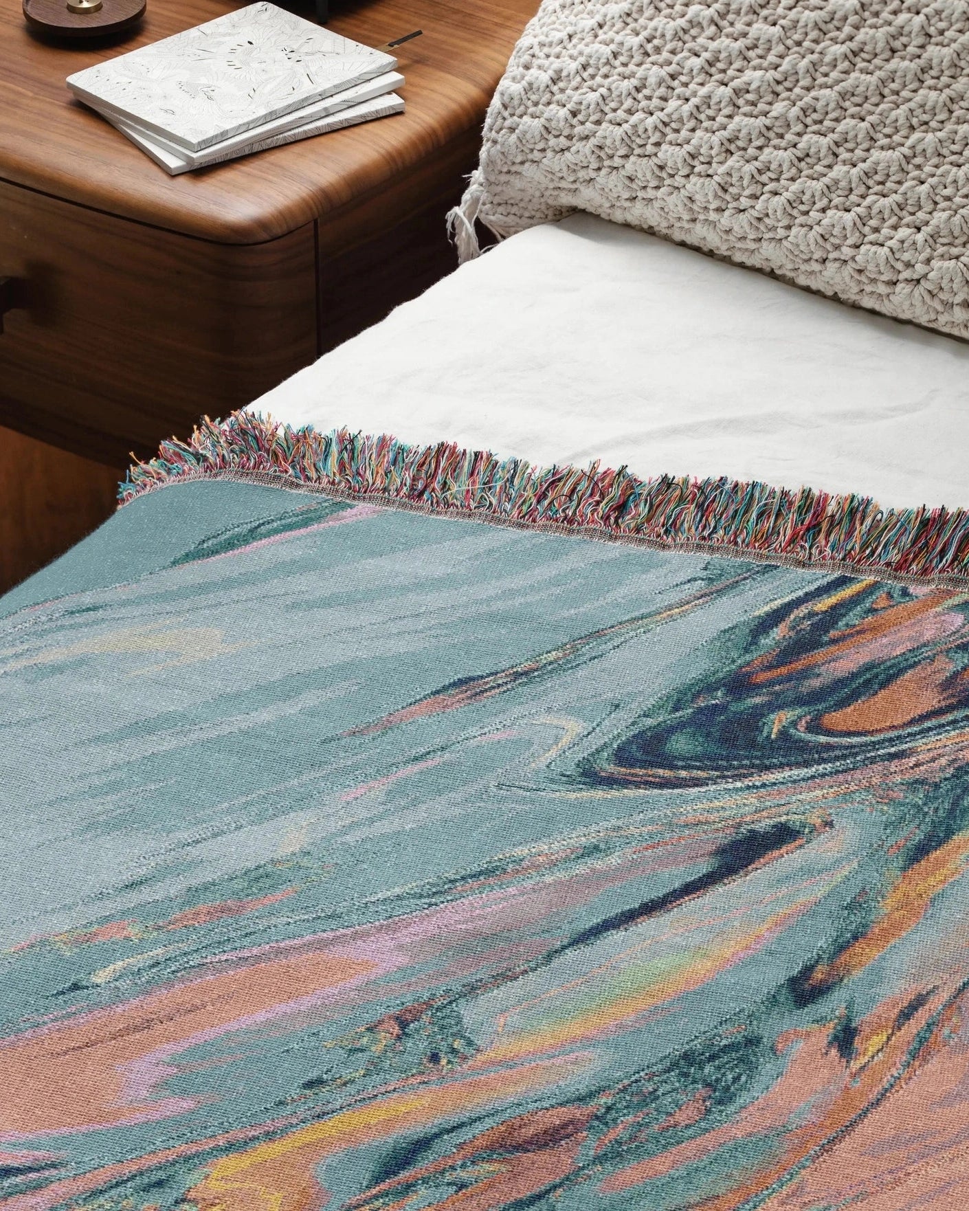 Pastel Flow Woven Throw Blanket 