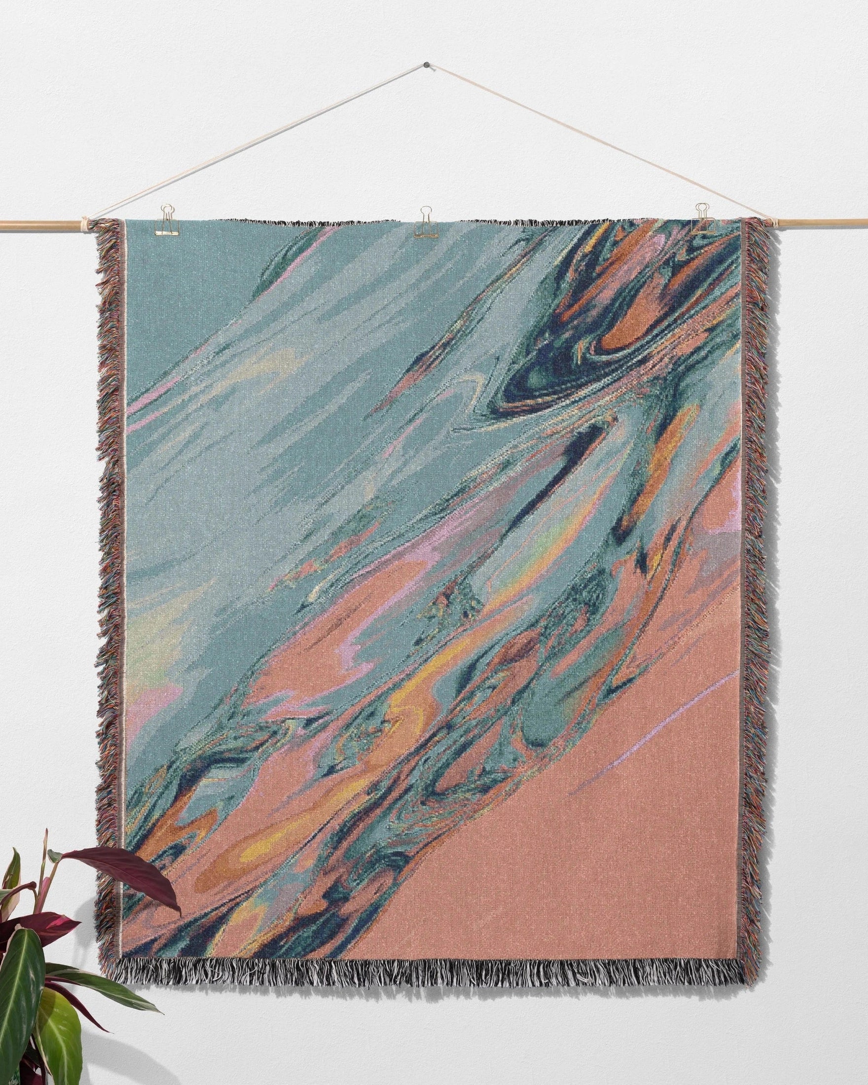 Pastel Flow Woven Throw Blanket 