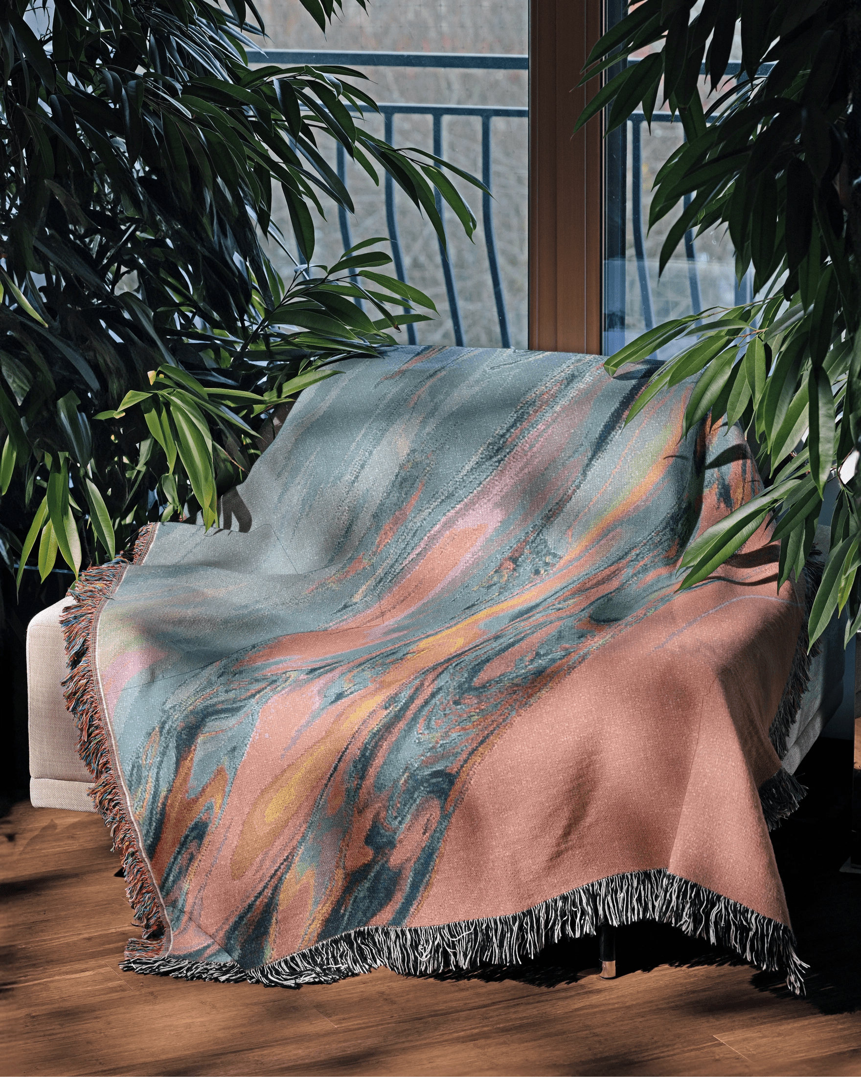 Pastel Flow Woven Throw Blanket 