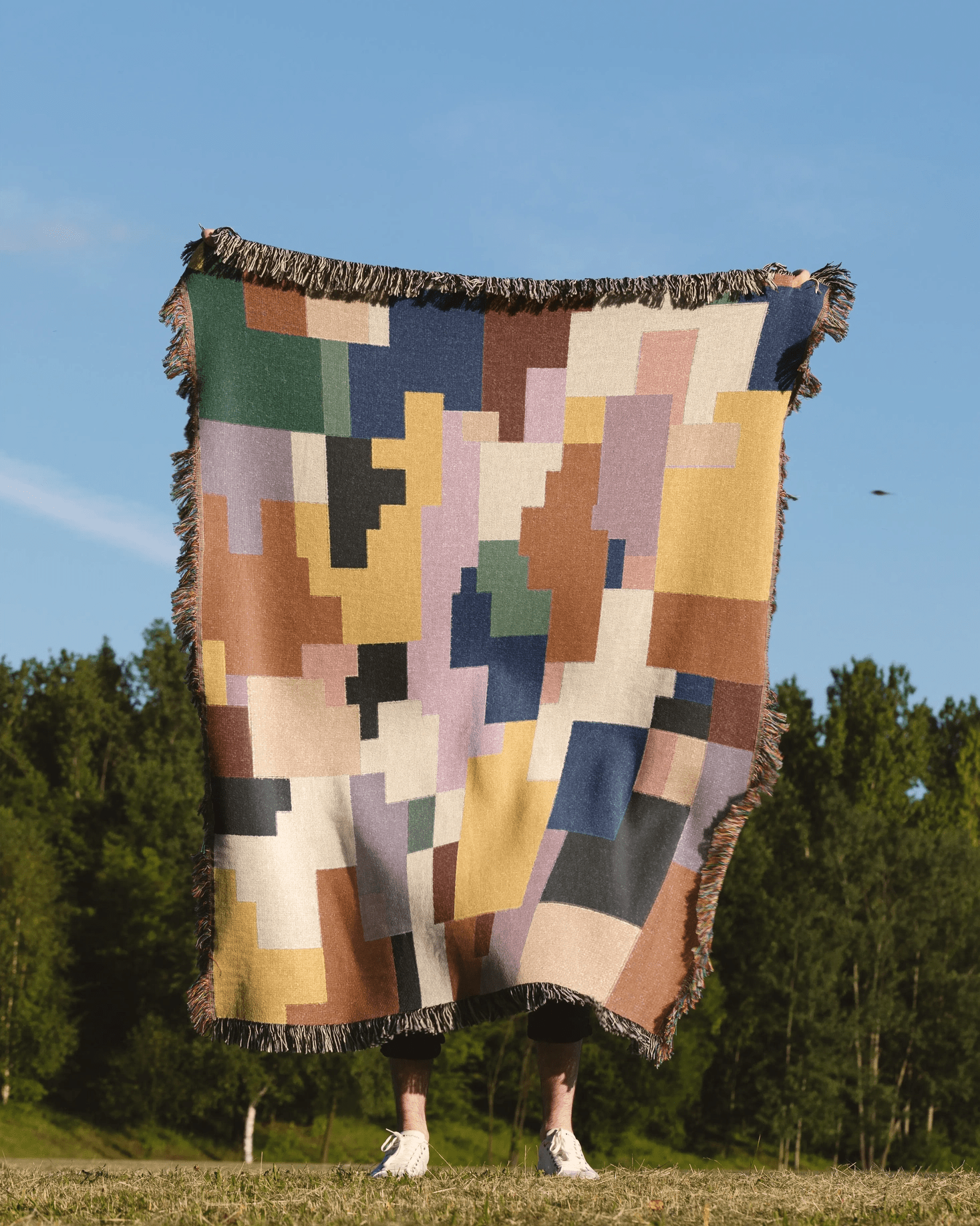 Pixel Woven Throw Blanket 