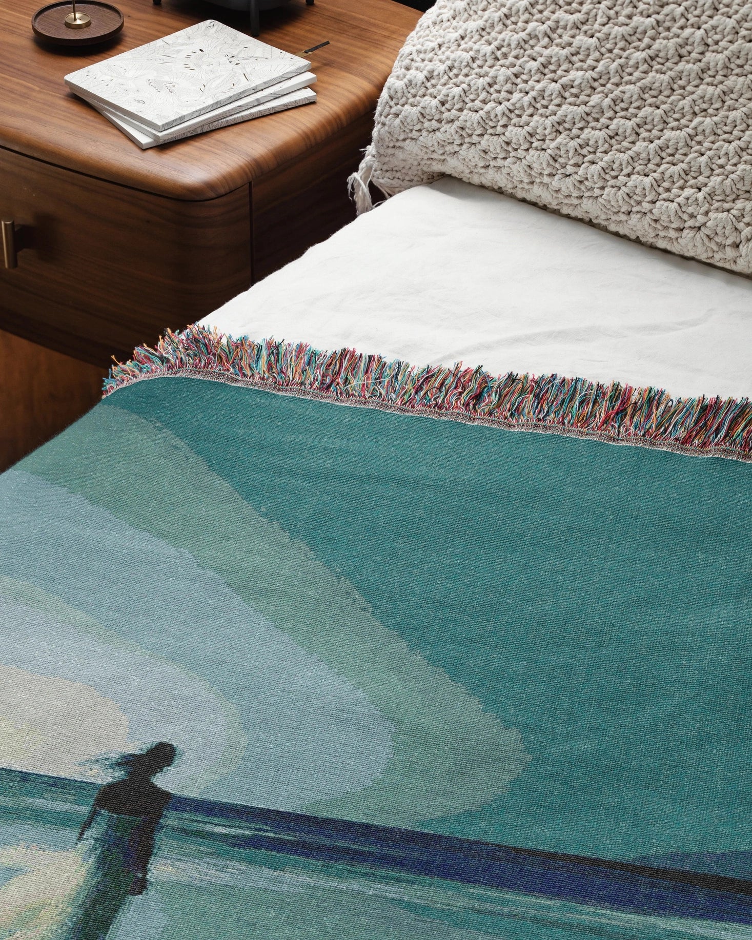 Ocean View Woven Throw Blanket