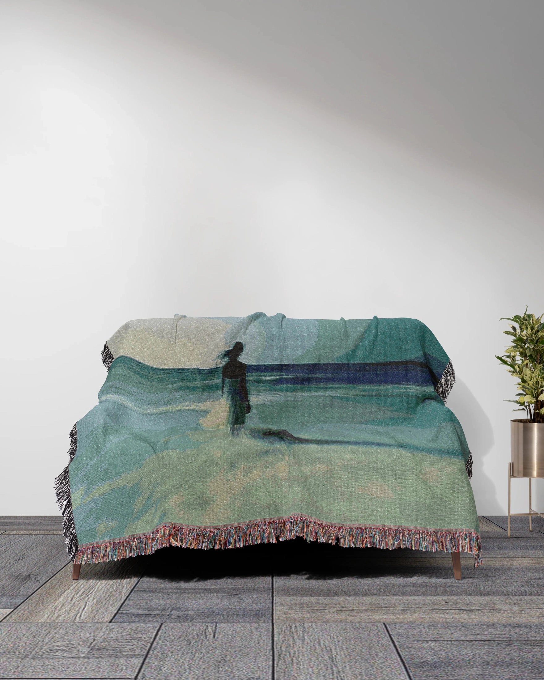 Ocean View Woven Throw Blanket