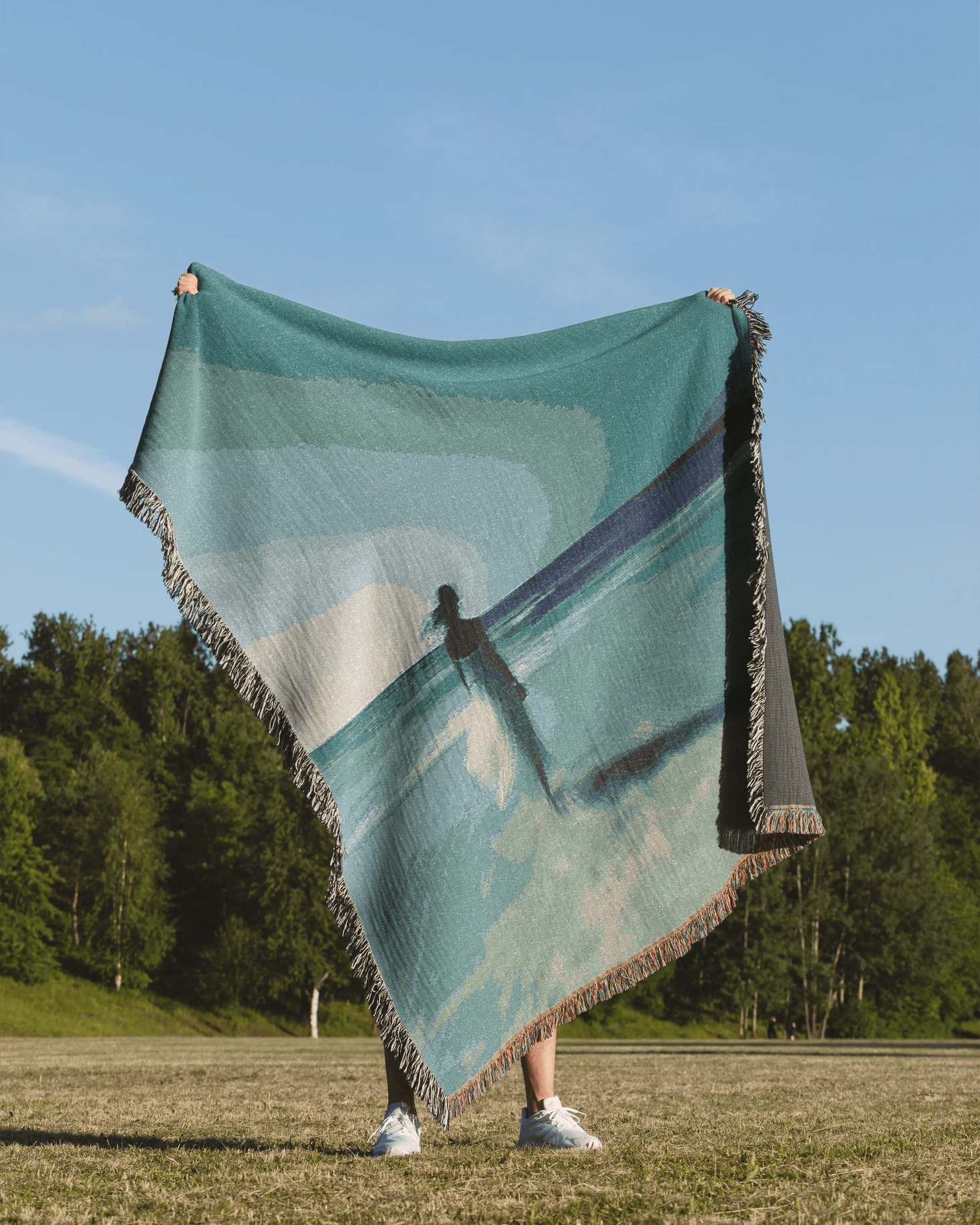 Ocean View Woven Throw Blanket