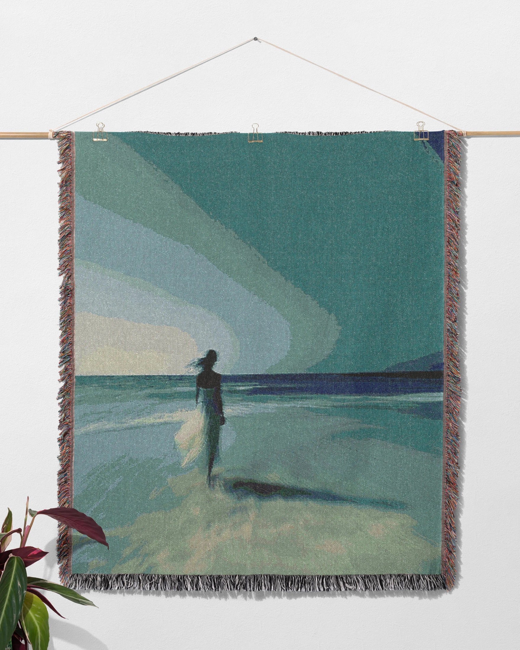 Ocean View Woven Throw Blanket