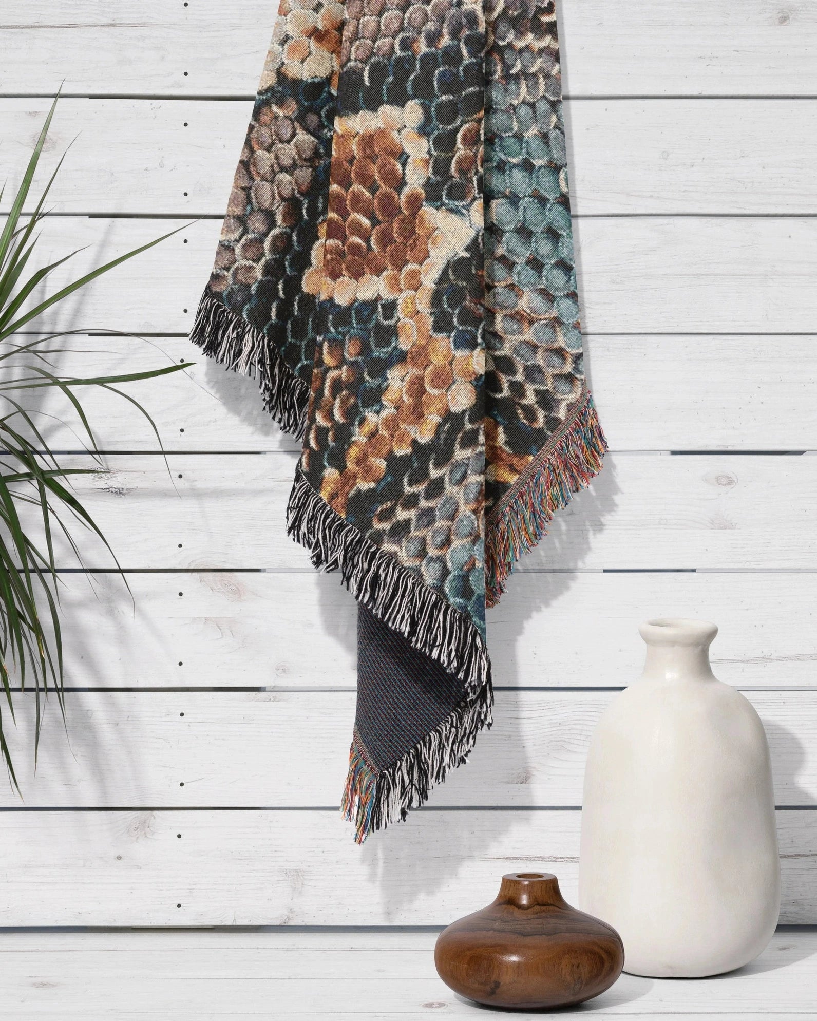 Snake Skin Woven Throw Blanket 