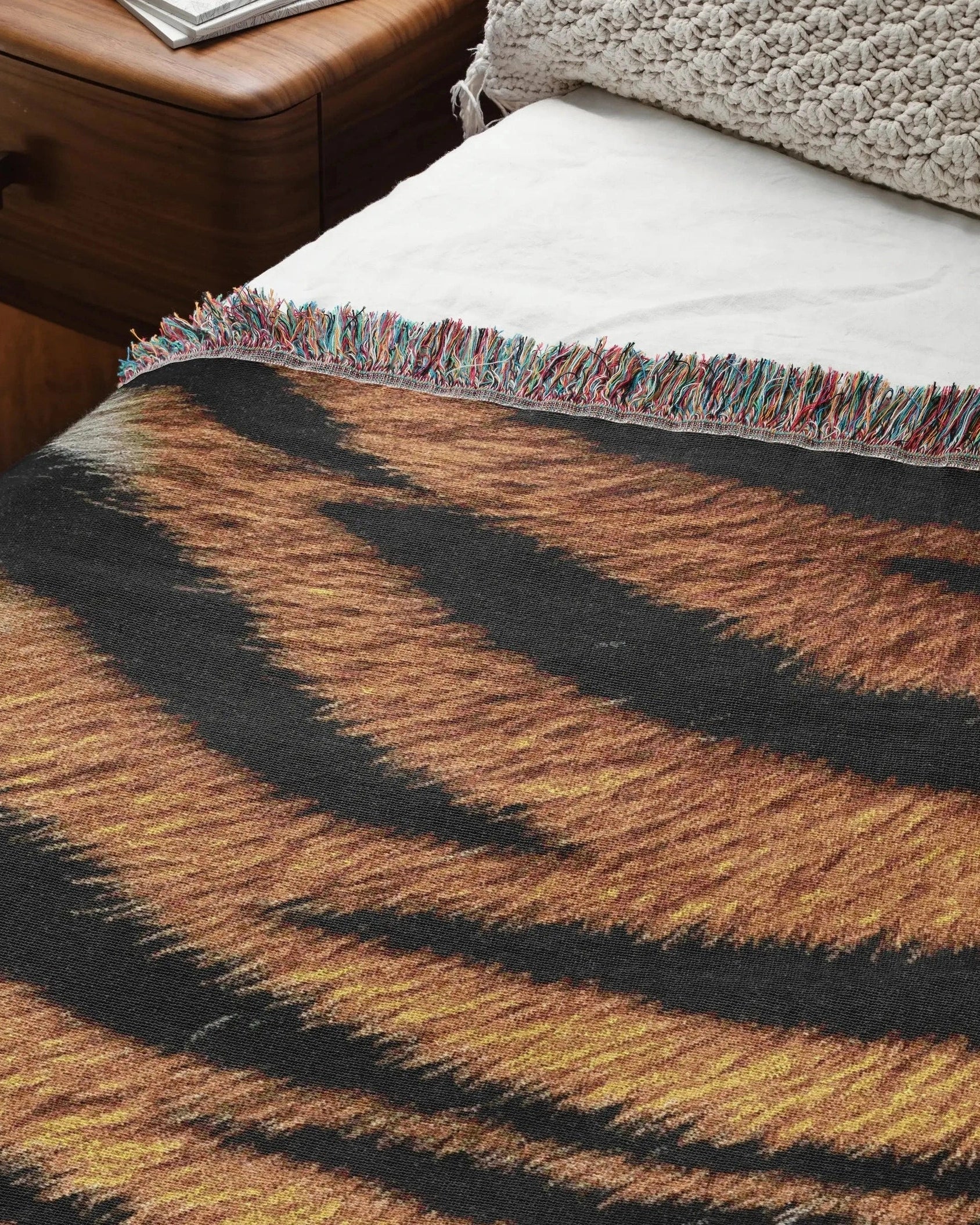 Tiger Hide Woven Throw Blanket