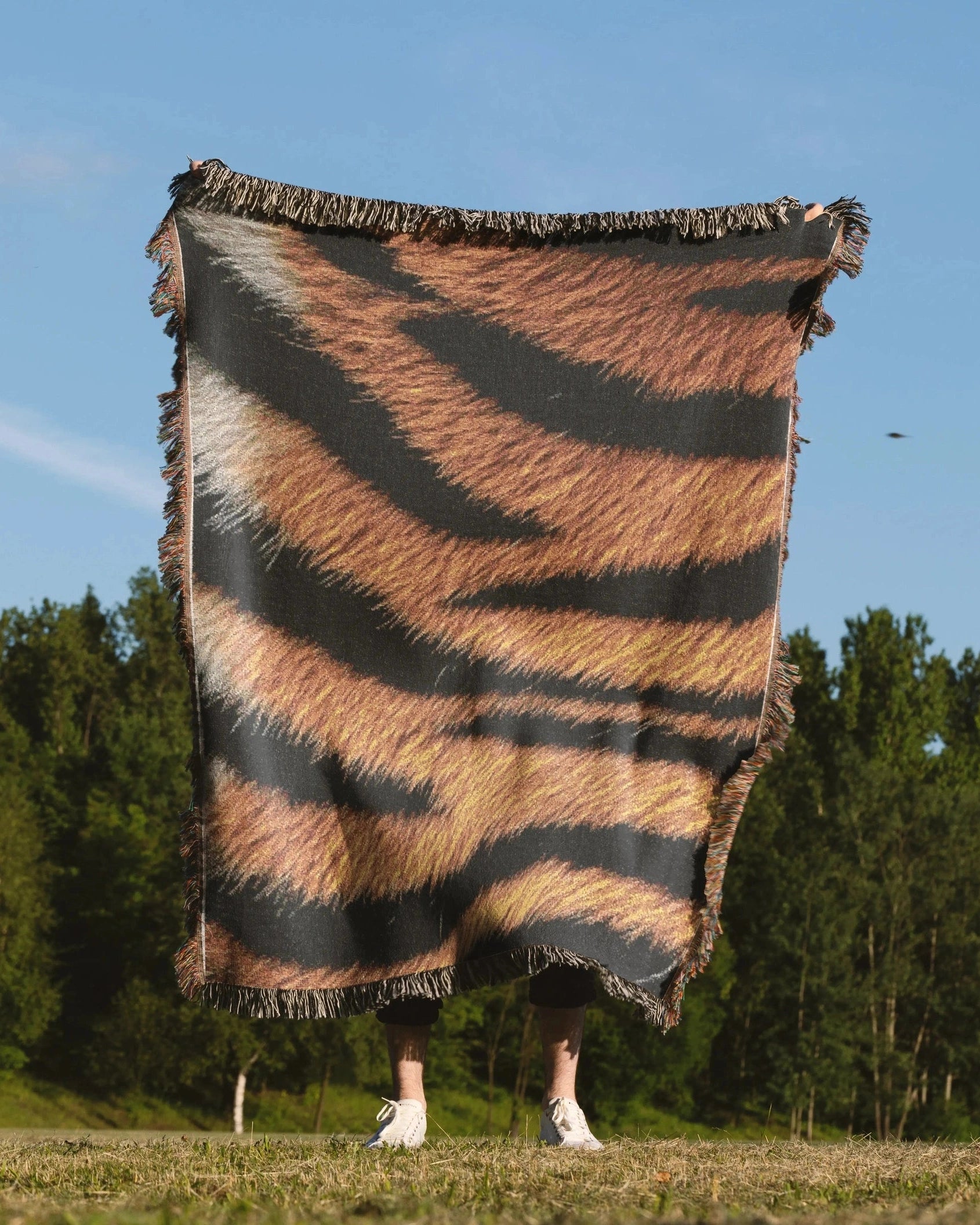 Tiger Hide Woven Throw Blanket 