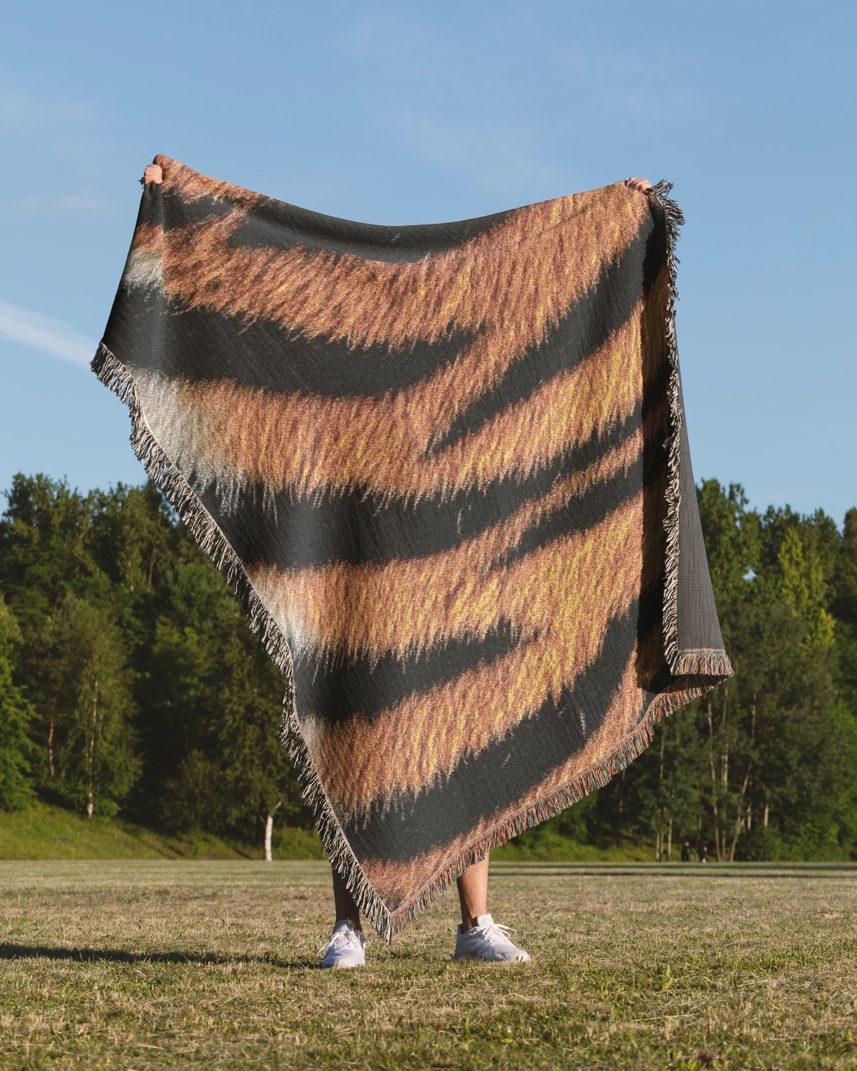 Tiger Hide Woven Throw Blanket