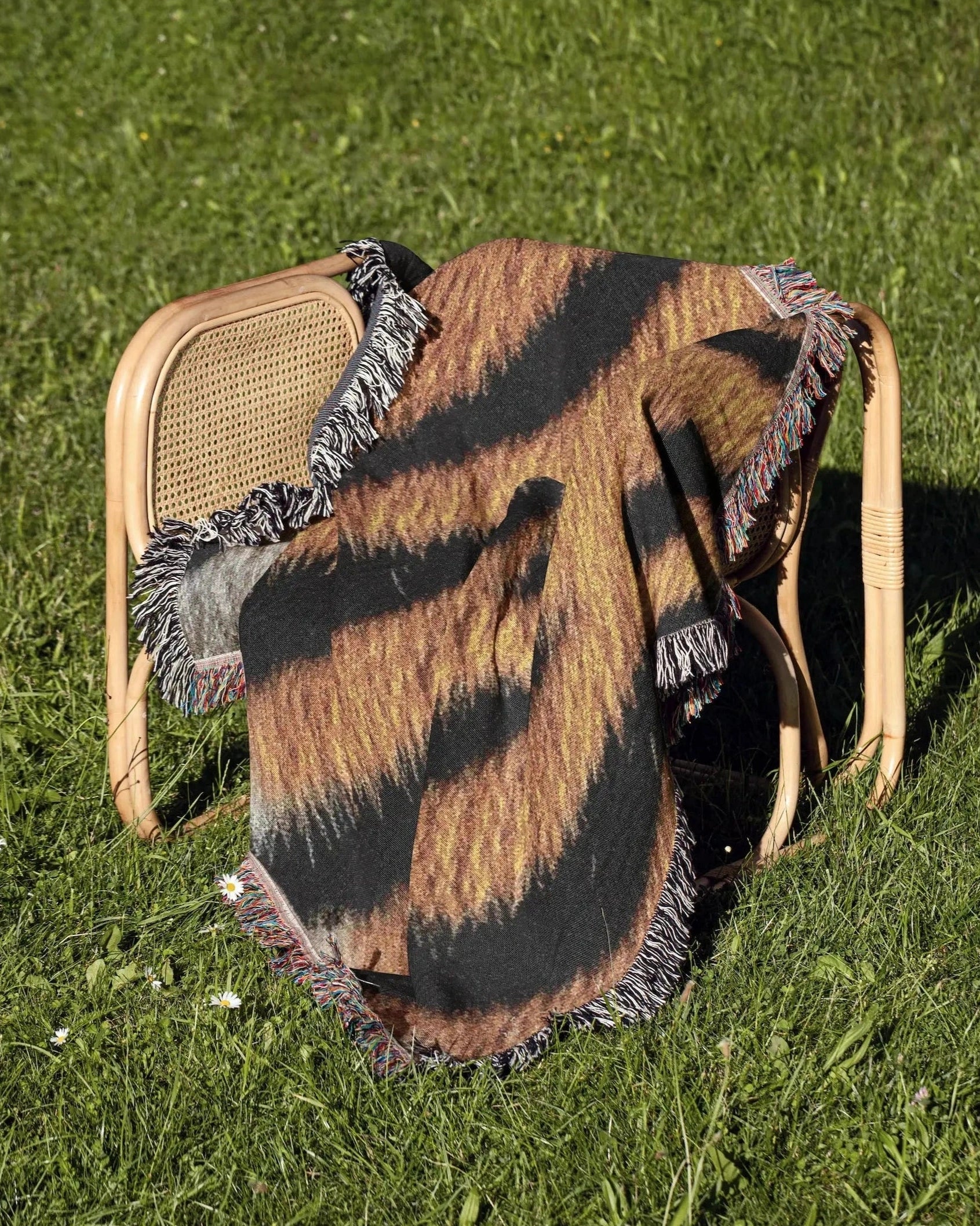 Tiger Hide Woven Throw Blanket